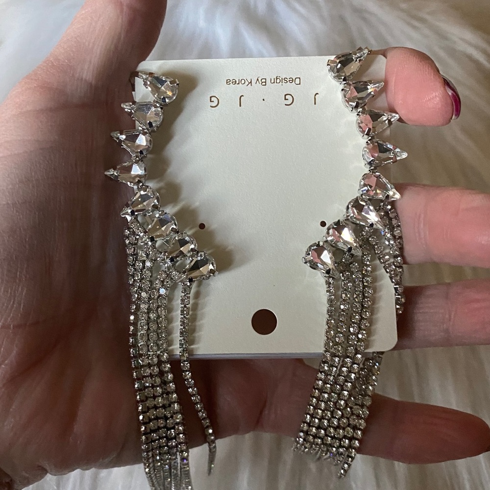 Silver plated CZ Earrings - Picture 6 of 7